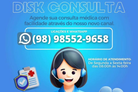 PREFEITURA DE CURURUPU LANÇA SERVIÇO ONLINE "DISK CONSULTAS" PARA FACILITAR ACESSO À SAÚDE.